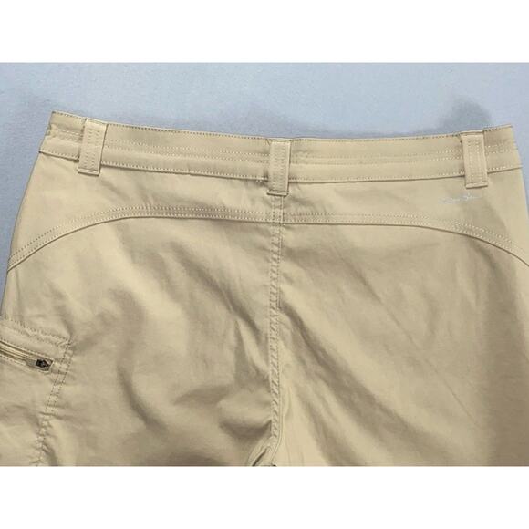 Eddie Bauer Women's Rainier Stretch Nylon Cargo Hiking Shorts. Beige, 12. MINT! - Picture 5 of 5